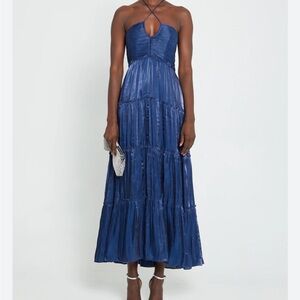 Abbeline Navy Blue Strapless Dress